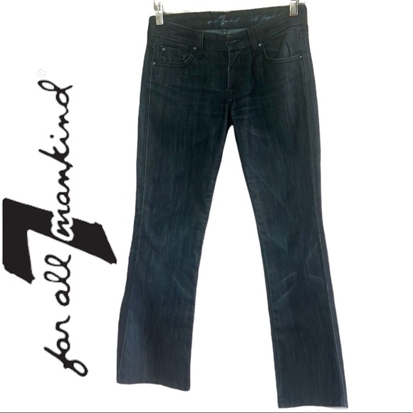 7 For All Mankind A Pocket Dark Wash Classic Jeans Size 25 - Picture 2 of 12
